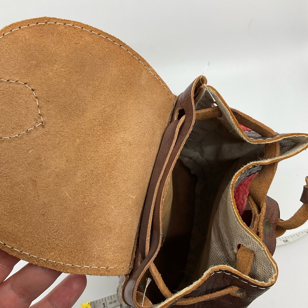 Vintage Southwestern | Tapestry Leather Mini Backpack | Boho - Picture 7 of 7